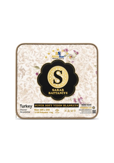 Sarar 4kg Kabartmalı Emboss Battaniye Çift Kişilik 200x240 7