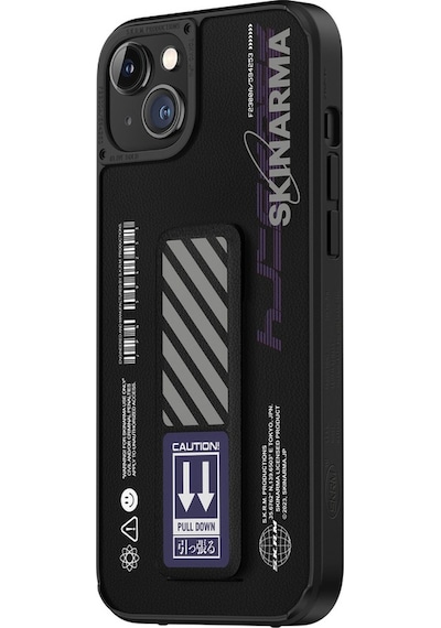 Apple Uyumlu iPhone 14 Kılıf Skinarma Standlı Deri Görünümlü Shingoki Kapak