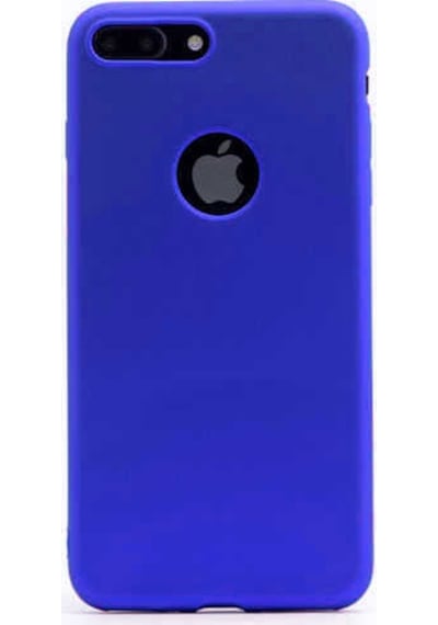 Noktaks - Apple Uyumlu iPhone 7 Plus - Kılıf Mat Soft Esnek Premier Silikon Kapak - T1641 - Saks Mavi Saks Mavi