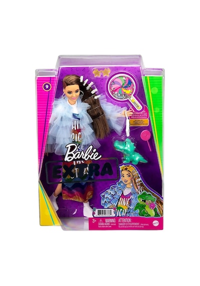 Barbie Extra Renkli Elbiseli Bebeği Gyj78