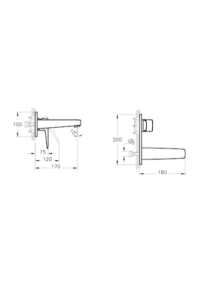 Artema Root Square A4273826 Ankastre Sıva Üstü Lavabo Bataryası Bakır