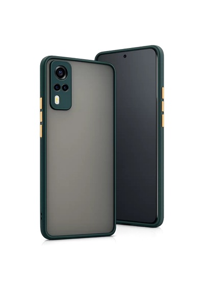 Newface Vivo Y53s Kılıf Montreal Silikon Kapak - Yeşil Diğer