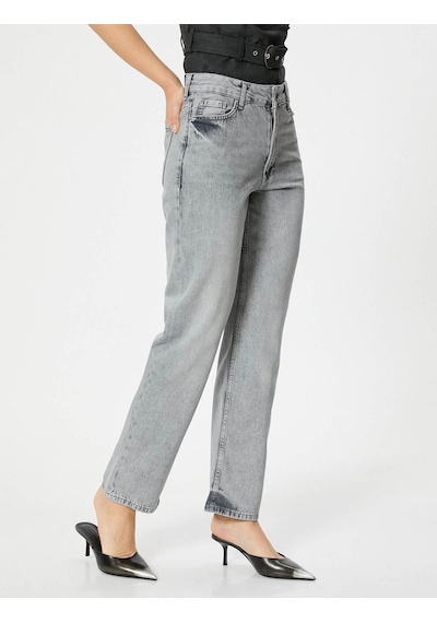 Koton Kadın Jean Pantolon Gri 4sal40338md 25ky59t01626 Y5906 Gri
