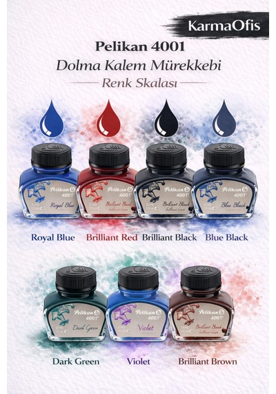 4001 Royal Blue Dolma Kalem Mürekkebi 30 Ml Canlı Klasik Mavi Diğer