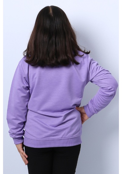 Kız Çocuk Sweat Ribanalı Cepli C43 LİLA