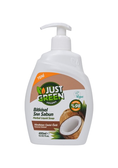 Just Green Organic Hindistan Cevizli Sıvı Sabun 400 Ml 5 Adet Diğer