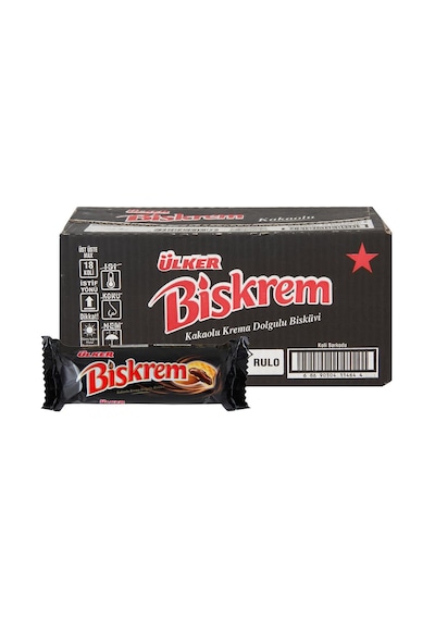 Ülker Biskrem Kakao Kremalı Bisküvi 18 x 100 G