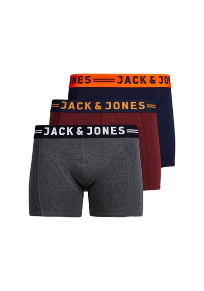 Jack & Jones Jack&Jones Jaclichfield Trunks 3'Lü Erkek Boxer 12113943-741 001