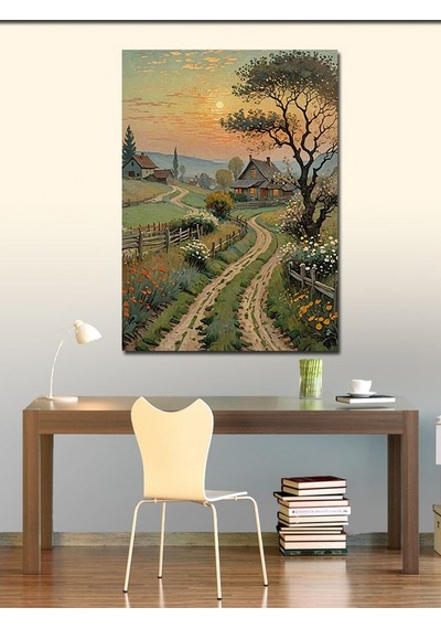 Kanvas Tablo Kır Evine Giden Yol 70cmx100cm