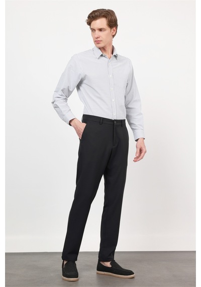 İmza Siyah Yan Cep Comfort Fit Esnek Chino Pantolon 1003260171