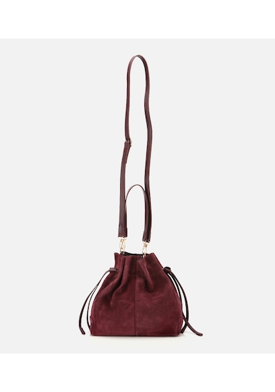Hotiç Kadın Süet Deri Bordo Bucket Omuz Çantası 03cah316270a780 03cah316270a780 Bordo
