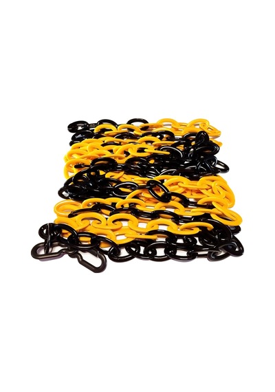 Plastik Zincir 8mm Sarı-siyah 25 M-3396