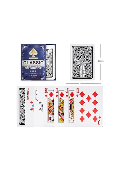 Pvc Plastik Siyah Su Geçirmez Poker İskambil Oyun Kağıdı Rd63sy
