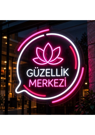 Güzellik Merkezi Neon Led Tabela Güzellik Salonu Kuaför Estetik Merkezi Işıklı Pleksi Tabela