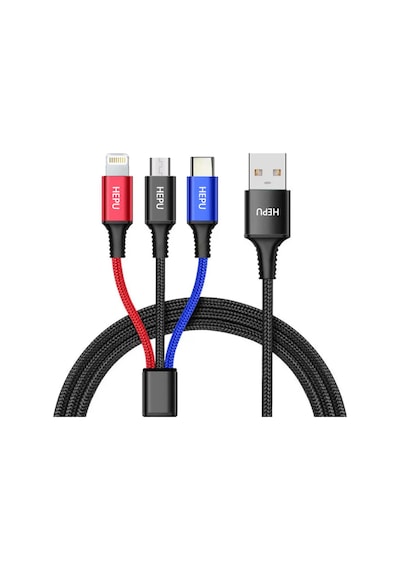 Hepu Hp-11 Multi 3in1 2.4a 1.2m Data Ve Şarj Kablosu