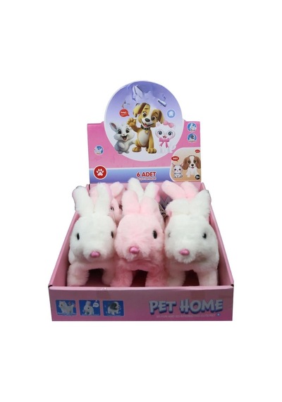 Vrd10643 Peluş Evcil Tavşan Sesi Ve Hareketli Açık Bej