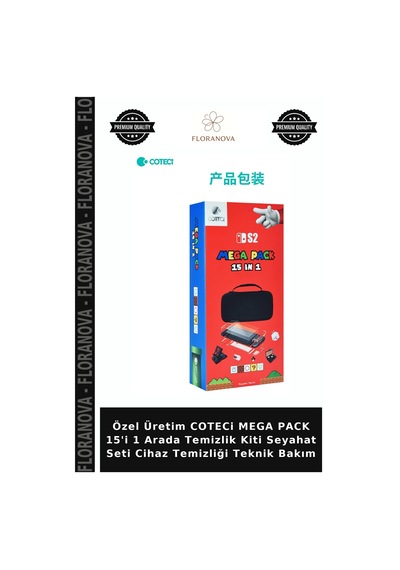 Özel Üretim Coteci Mega Pack 15'i 1 Arada Temizlik Kiti Seyahat Seti Cihaz Temizliği Teknik Bakım