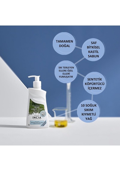 %100 Doğal Sıvı Kastil Sabunu Arındırıcı Zeytinyağlı 10 Bitkisel Değerli Yağ Vegan 250 Ml