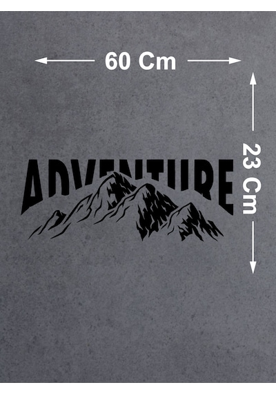 Macera Dağ Adventure Sticker - 4x4 Off Road Avcı Kamp Sticker - 00233 60X23 Cm