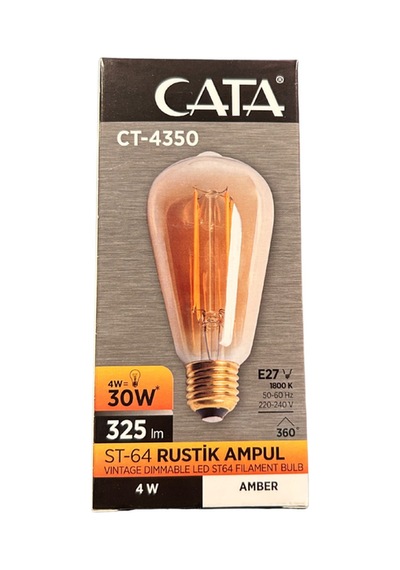 Ct-4350 4w St-64 Rustik Ampul -5 Li Paket