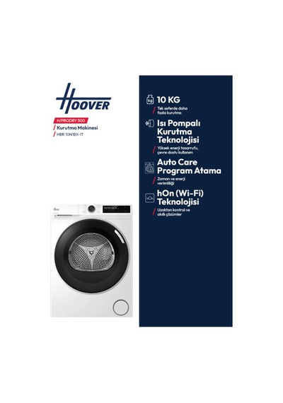 Hoover HBR 10N1BX-17 10 KG Isı Pompalı Kurutma Makinesi