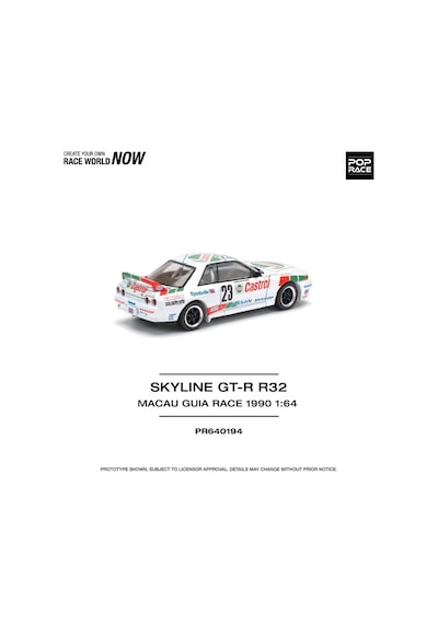 Pop Race 1/64 Gt-r R32 Macau Guia Race 1990 Winner