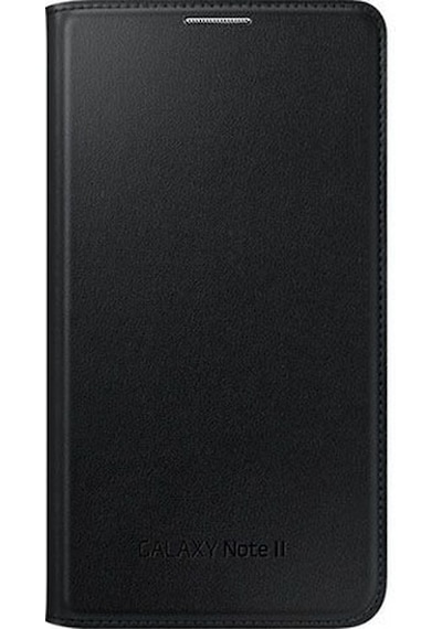 Galaxy Note 2 İle Uyumlu Kılıf Flip Wallet Siyah Ef-nn710b