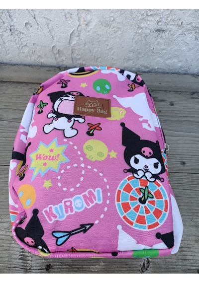Huzurlu Adımlar Kuromi Çanta Karışık Desen Pembe