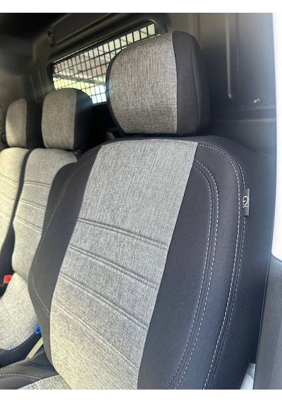 Citroen Berlingo Panelvan Uyumlu Araca Özel Oto Koltuk Kılıfı 158556 Siyah-Gri