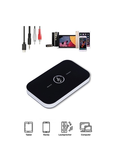 Thentech Kablosuz Bluetooth Ses Alici Verici Receiver Adaptor Seti Rca Aux Destekli Tv Pc Arac Donusturucu