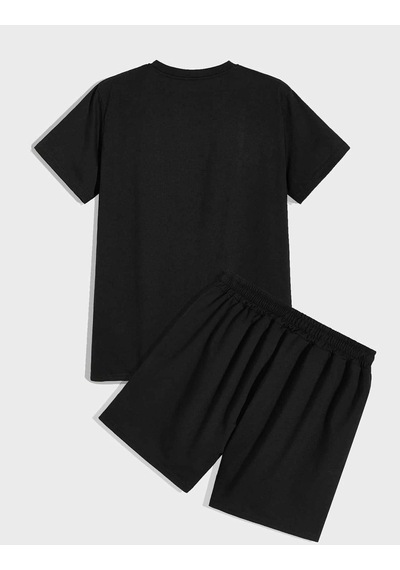 23 Sayılı T-shirt Şort - Siyah Alt Üst Takım Şort Tişört Kombin Baskılı Bisiklet Yaka Siyah 23 Sayılı T-shirt Şort - Siyah Alt Üst Takım Şort Tişört Kombin Baskılı Bisiklet Yaka Siyah