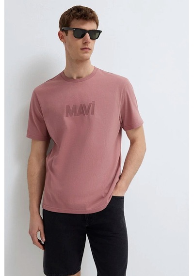 Mavi M0612896-70948 Mavi Logo Baskılı Tişört Erkek T-shirt Pembe