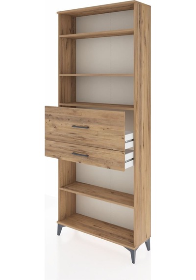 Arges Dolap 4 Raflı 2 Çekmeceli 88x30x221 Çam-çam Atlas Çam