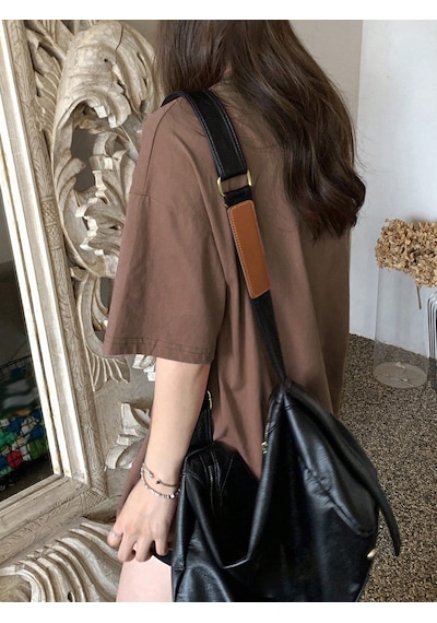 Unisex Thousand Baskılı Tasarım Tshirt Kahverengi