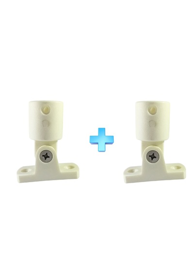 2'li Sealux Tente Ayağı. 25mm. Plastik Taban. Beyaz