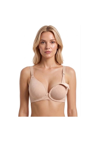 Cottonill Seamless Bra - Mavelle Ten Lazer Kesim Klipsli Ve Çıtçıtlı Önü Açılabilir Emzirme Sütyeni