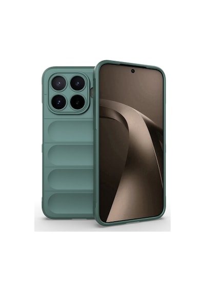 Xiaomi 17t Kılıf Esnek Tpu Oyuklu Arka Yüzey Tasarımlı Zore Etnik Silikon Kapak Xiaomi 17t Zore - Koyu Yeşil