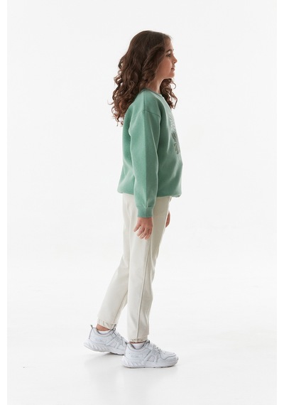 Beli Lastikli Çimalı Jogger Kız Çocuk Eşofman Altı 25mcck7813215073-taş Taş