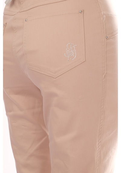 Seleste Minimalist Yüksek Bel Kadın Pantolon - Regular Fit - Günlük & Ofis Bej