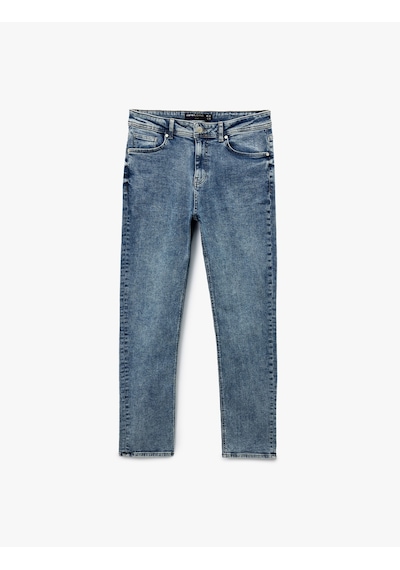Koton Pamuklu Normal Bel Slim Fit Jean Pantolon - Brad Jean Açık İndigo 6wam40010nd Açık İndigo Koton Pamuklu Normal Bel Slim Fit Jean Pantolon - Brad Jean Açık İndigo 6wam40010nd Açık İndigo