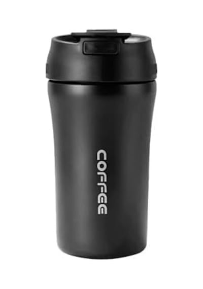 304 Çelik Siyah 400 Ml Kahve El Termos Mug Cin853sy Açık Beyaz