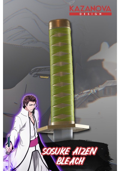 Kazanova Design Sosuke Aizen Katlanabilir Katana Figür 98 Cm Bleach Anime Cosplay