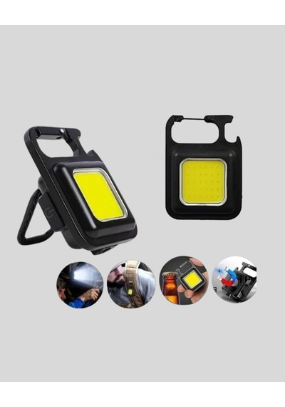 Usb Şarjlı 800 Lümen Led Fener - Mini Boy, 3 Işık Modlu, Anahtarlık Tipi El Feneri
