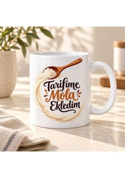 Storeşahin Mutfakta Minik Kaçamak Tasarımlı Porselen Kupa - Model 639 Shn0720