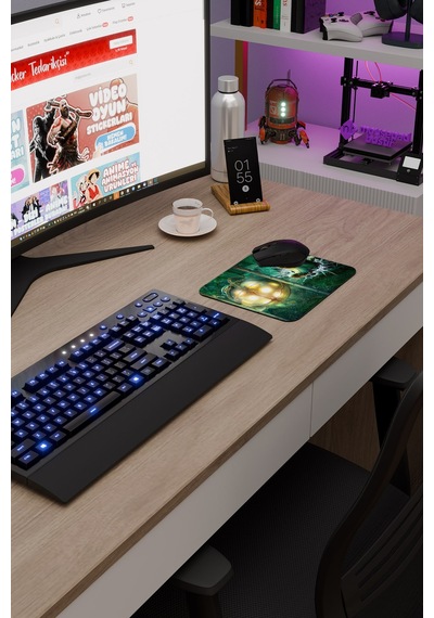 Bioshock Kaymaz Dikişli Kauçuk Oyuncu Mousepad V5 - 22x18 Gaming Mouse Pad Fare Altlığı