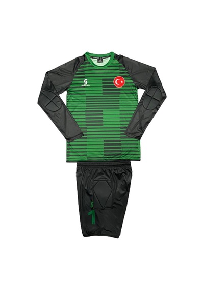 Sportech Sünger Destekli Kaleci Forma Takımı, Yeşil-Siyah K0145 Yeşil - Siyah