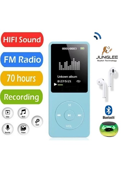 8gb Dahili Hafızalı Bluetoothlu Mp3-mp4 Çalar Ses Kayıt Fm Radio