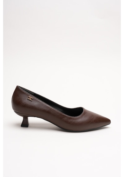 Alewomen Kahve Deri 5 Cm Alçak Topuk Doss Sivri Burun Stiletto Kadın Ayakkabı Kahverengi Alewomen Kahve Deri 5 Cm Alçak Topuk Doss Sivri Burun Stiletto Kadın Ayakkabı Kahverengi