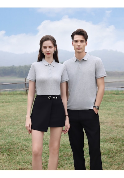 New Performance.arw5003.serintutan-antibakteriyel-yüksek Kalite.düğmeli Polo T.shirt Gri