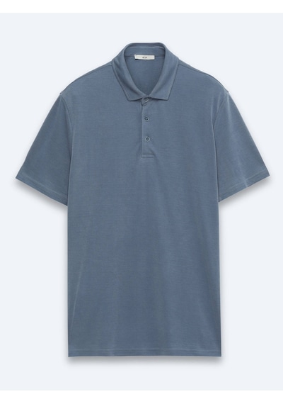 Kip İndigo Düz T-shirt